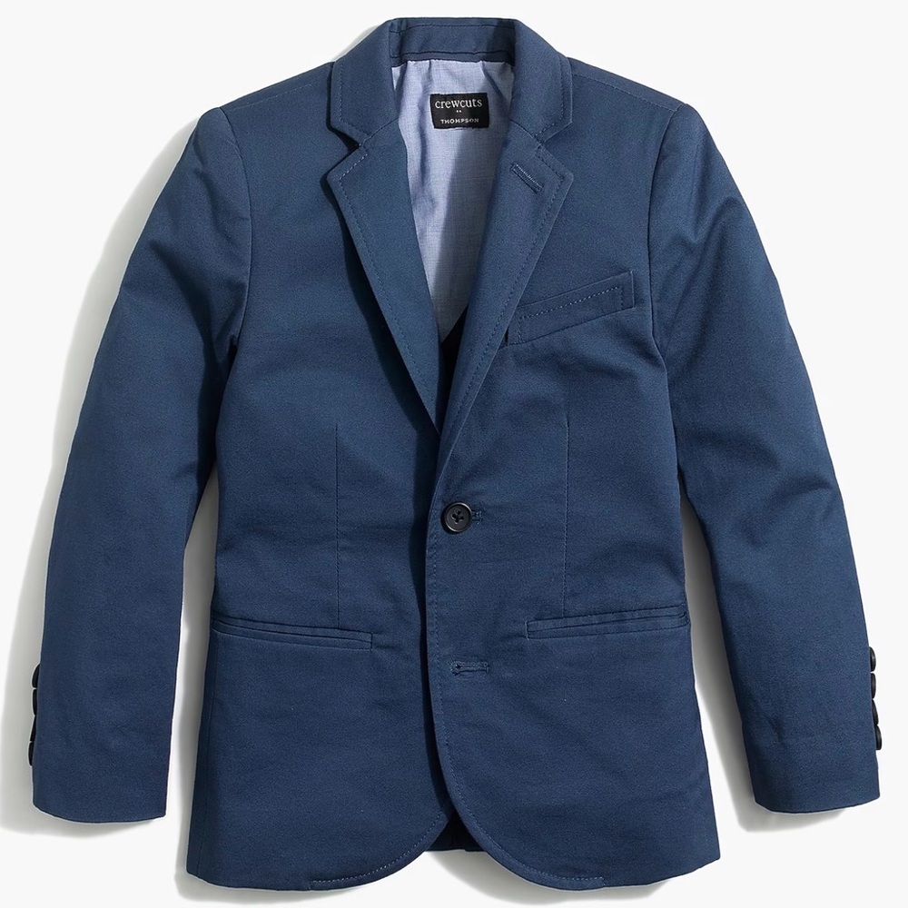 J. Crew Crewcuts Boys' Thompson Navy suit jacket in flex chino • size 14 • H5630